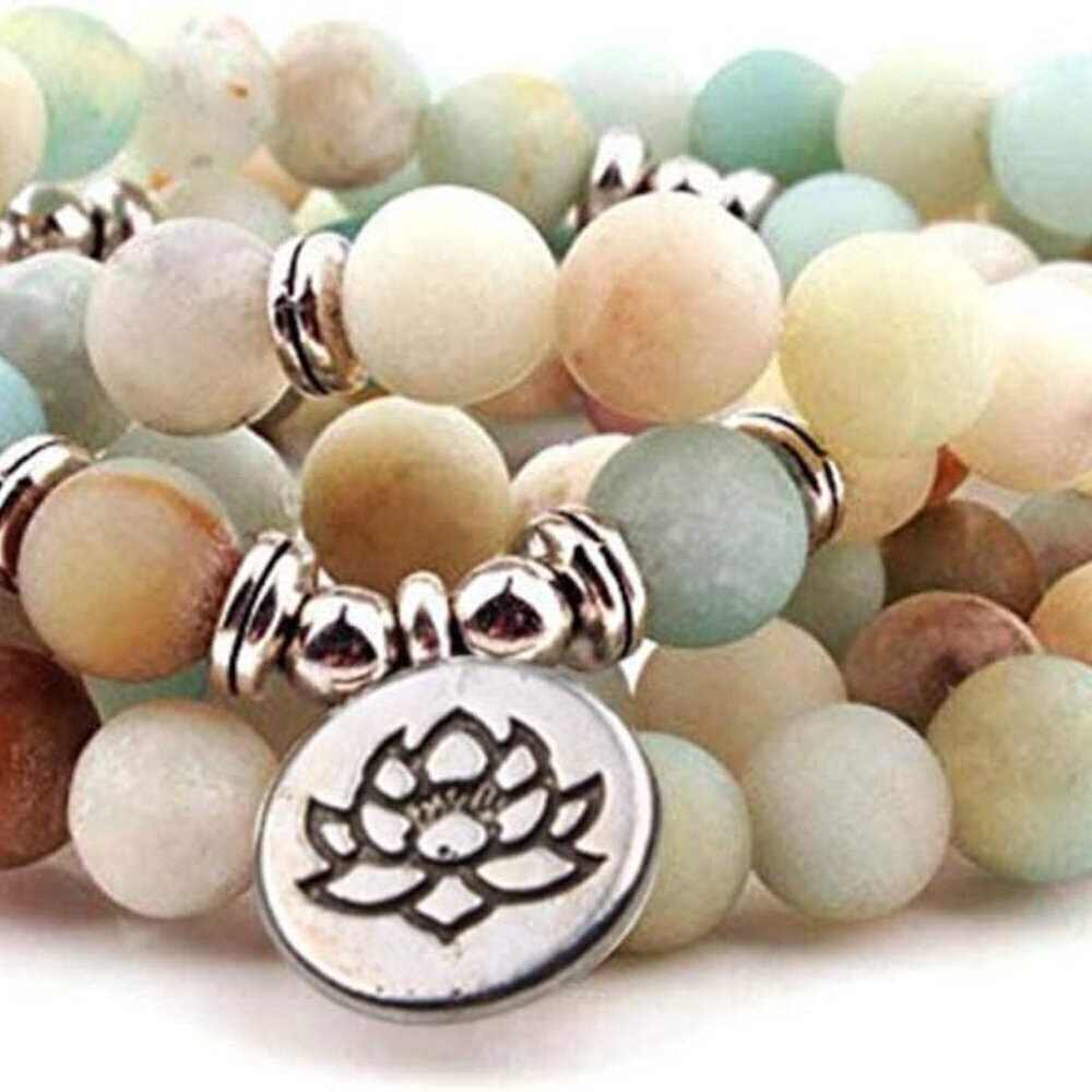 8mm Mala Beads Wrap Bracelet Necklace Natural Gemstone Jewelry for Men Women